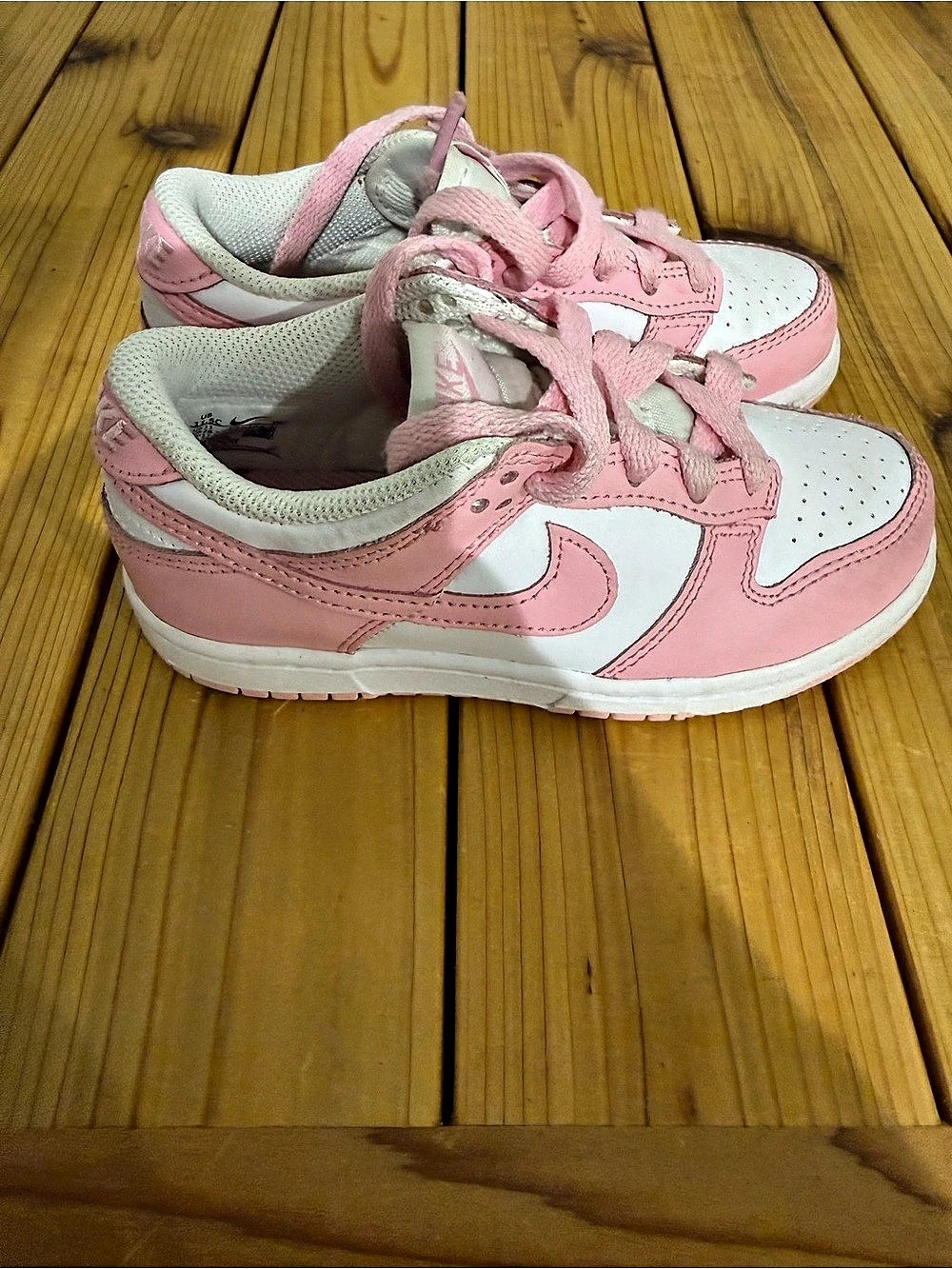 Nike Court Borough Low 2 Pink & White Sneakers Girls US 11.5C